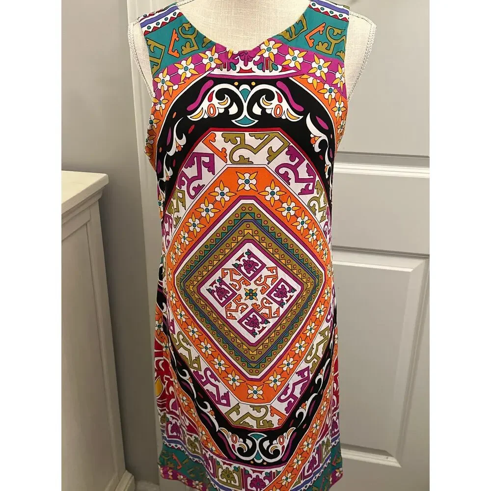 Nicole by Nicole Miller Size Medium Dress Mediterranean Boho Bohemian